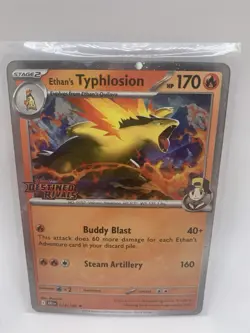Ethan's Typhlosion 34/182 Pokemon: TCG Destined Rivals Stamped Promo (NM) - Image 1