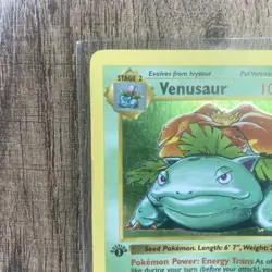 Pokemon TCG Venusaur Base Set 15/102 1st Edition Shadowless Holo Heavily Played - Image 2