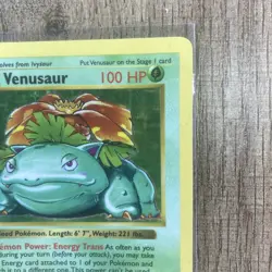 Pokemon TCG Venusaur Base Set 15/102 1st Edition Shadowless Holo Heavily Played - Image 3