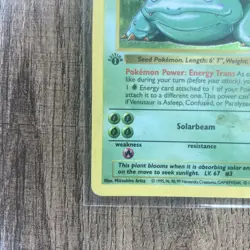 Pokemon TCG Venusaur Base Set 15/102 1st Edition Shadowless Holo Heavily Played - Image 5