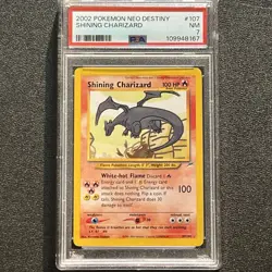 2002 Pokemon Neo Destiny #107 Shining Charizard PSA NM 7 - Image 1