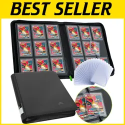 Elegant Faux Leather Trading Card Binder, 252 Pages for Ultimate Protection - Image 1