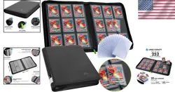 Elegant Faux Leather Trading Card Binder, 252 Pages for Ultimate Protection - Image 2