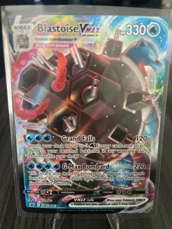Pokemon TCG Sword & Shield Blastoise VMAX SWSH103 Promo Full Art Holo Card NM - Image 1