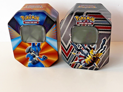 Pokemon Trading Cards Game Empty Tins NO CARDS storage Containers Collector Tins - Image 1