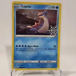 Lapras 048/202 Holiday Calendar Promo Snowflake Stamped Holo Pokemon Card - Image 1