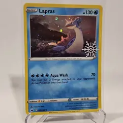 Lapras 048/202 Holiday Calendar Promo Snowflake Stamped Holo Pokemon Card - Image 2