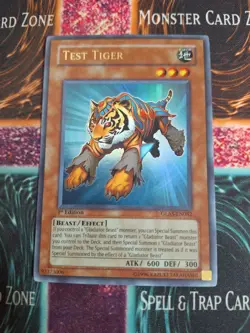 Yu-Gi-Oh! Test Tiger GLAS-EN082 Ultra Rare 1st Edition LP/MP - Image 1