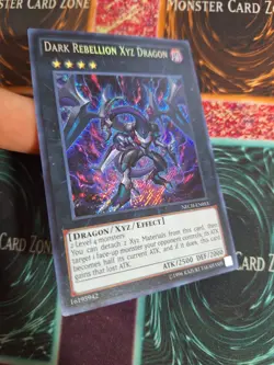 Yu-Gi-Oh! Dark Rebellion Xyz Dragon NECH-EN053 Secret Rare Unlimited Near Mint - Image 2