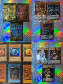 Lot 5 Sets 3 Cards Yu Gi Oh Full Art Egyptian Gods Osiris Obelisk Ra Oil Holo - Image 1