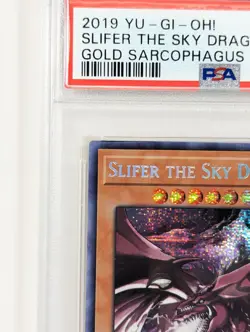 Yu-Gi-Oh Slifer The Sky Dragon Gold Sarcophagus Tin PSA 10 GEM 2019 TN19-EN008 - Image 3