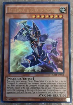 Buster Blader, the Destruction Swordmaster BOSH-EN018 Ultra Rare NM Unlimited Ed - Image 1