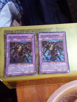 Yugioh Thousand-Eyes Restrict x2 Missprint Factory Faded DL1-001 SuperRare NM - Image 4