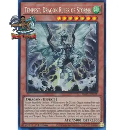 Yugioh! 1x Tempest Dragon Ruler of Storms RA03-EN011 Collector's Rare 1st Ed NM - Image 1