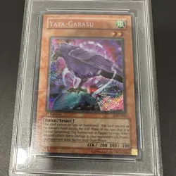Yu-Gi-Oh! TCG Yata-Garasu LOD-000 1st Edition Secret Rare Foil Bleed PSA 2 Grade - Image 2
