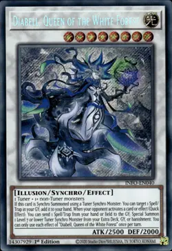 Diabell, Queen Of The White Forest - Secret Rare 1st Ed INFO-EN040 - NM - YuGiOh - Image 1