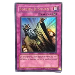 Solemn Judgment MP Ultra Rare MRD-EN127 Unlimited Yu-Gi-Oh! TCG See Photos - Image 1