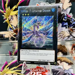 Yugioh Number 17: Leviathan Dragon RA04-EN154 Platinum Secret Rare 1st Near Mint - Image 1