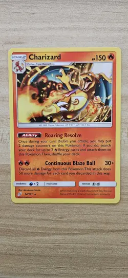 Pokemon TCG Charizard 14/181 Team Up Non-Holo Rare Card NM/LP Condition - Image 1