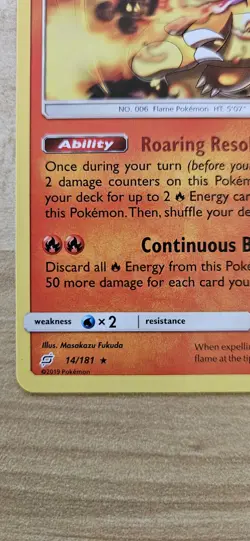 Pokemon TCG Charizard 14/181 Team Up Non-Holo Rare Card NM/LP Condition - Image 2
