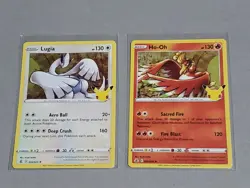Pokemon Celebrations 25th Anniversary Lot Of 2 Lugia, Ho-oh Holo - Image 1