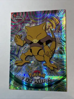 Topps Chrome Pokemon Tekno Chrome #63 ABRA Very Rare Pokemon High Grade!! - Image 2