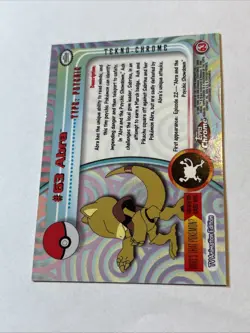 Topps Chrome Pokemon Tekno Chrome #63 ABRA Very Rare Pokemon High Grade!! - Image 5