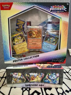 Pokemon Prismatic Evolutions 1 Surprise Box - 1 Poster Promo Box - Bundle - Image 2