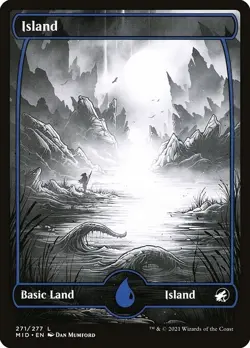Lot of 20x Island #271 - MID Midnight Hunt - MTG Magic FULL ART Land NM - Image 1