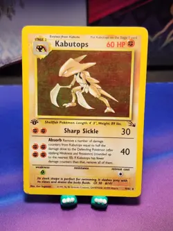 Kabutops 9/62 1st Edition HP Played Fossil Set 1999 Pokemon Card Rare Holo - Image 1