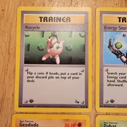 Pokemon TCG 1st Edition Fossil Lot Non-Holo 8 Cards Total Vintage 1999 - Image 2