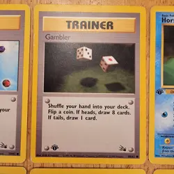 Pokemon TCG 1st Edition Fossil Lot Non-Holo 8 Cards Total Vintage 1999 - Image 4