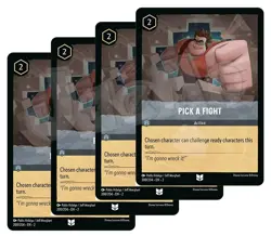 Disney Lorcana - Pick a Fight x 4 - NM Rise of the Floodborn - Plus Free Card - Image 1