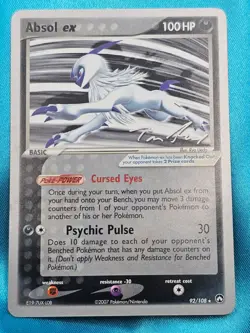 Absol EX 92/108 NM 2007 Championship Tom Roos Pokemon TCG Card - Image 1