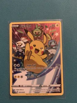 Pokemon Pikachu Promo Card SM SWSH020 Sword & Shield Holo Rare - Image 1