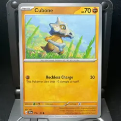 Cubone - 072/142 - Pokemon Stellar Crown 2024 - Common Card NM - Image 1
