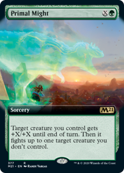 Primal Might (Extended Art) FOIL Core Set 2021 / M21 PLD CARD ABUGames - Image 1