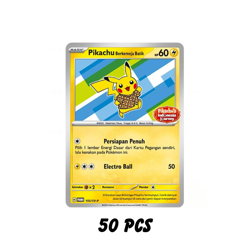 Lot 50 Pcs Pokemon Card 155/SV-P Pikachu Batik Staryu Indonesia TRACKING NUMBER - Image 1