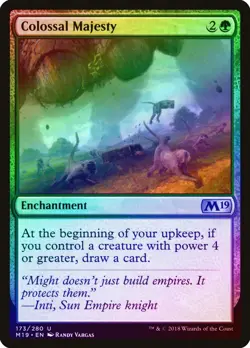 Colossal Majesty FOIL Core Set 2019 / M19 PLD Green Uncommon CARD ABUGames - Image 1