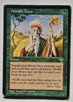 MTG Worldly Tutor - Mirage - Magic the Gathering Card - LP - Image 1