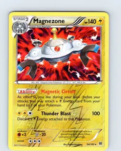 Pokemon TCG Magnezone XY BREAKthrough 54/162 Reverse Holo Rare Card Played LP - Image 1
