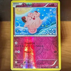 Clefairy 50/83 LP Reverse Holo XY Generations Pokemon Card moon stars flowers - Image 1