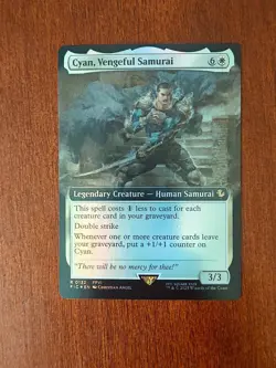 Cyan, Vengeful Samurai - Extended Art FOIL - Final Fantasy MTG Rare 0132 - Image 1