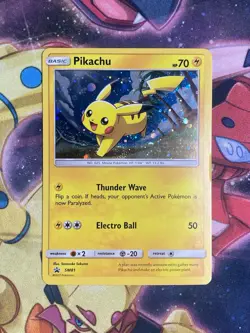 Pokemon TCG Pikachu - SM81 SM Black Star Promo SM81 Promo LP SWIRL - Image 1