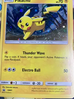 Pokemon TCG Pikachu - SM81 SM Black Star Promo SM81 Promo LP SWIRL - Image 2