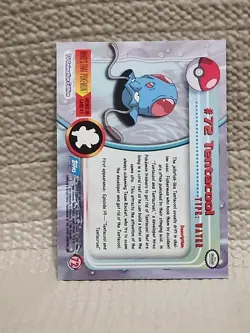 Topps Pokemon Tentacool #72 Holo Foil Blue Logo, 1st Printing, - Image 2