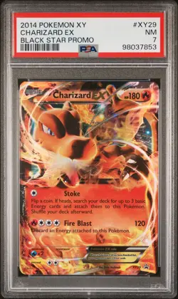 2014 POKEMON XY BLACK STAR PROMO #XY29 CHARIZARD EX PSA 7 - Image 1