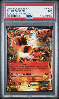 2014 POKEMON XY BLACK STAR PROMO #XY29 CHARIZARD EX PSA 7 - Image 1