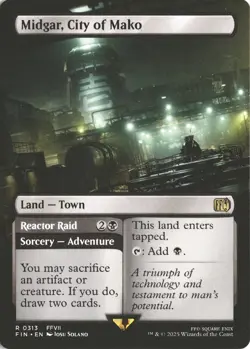 MTG Midgar, City of Mako (0313) *Non-Foil* Borderless Rare Final Fantasy MT/NM - Image 1