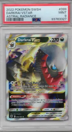 Darkrai VStar Pokemon SWSH Astral Radiance 099/189 PSA 9 (b) - Image 1